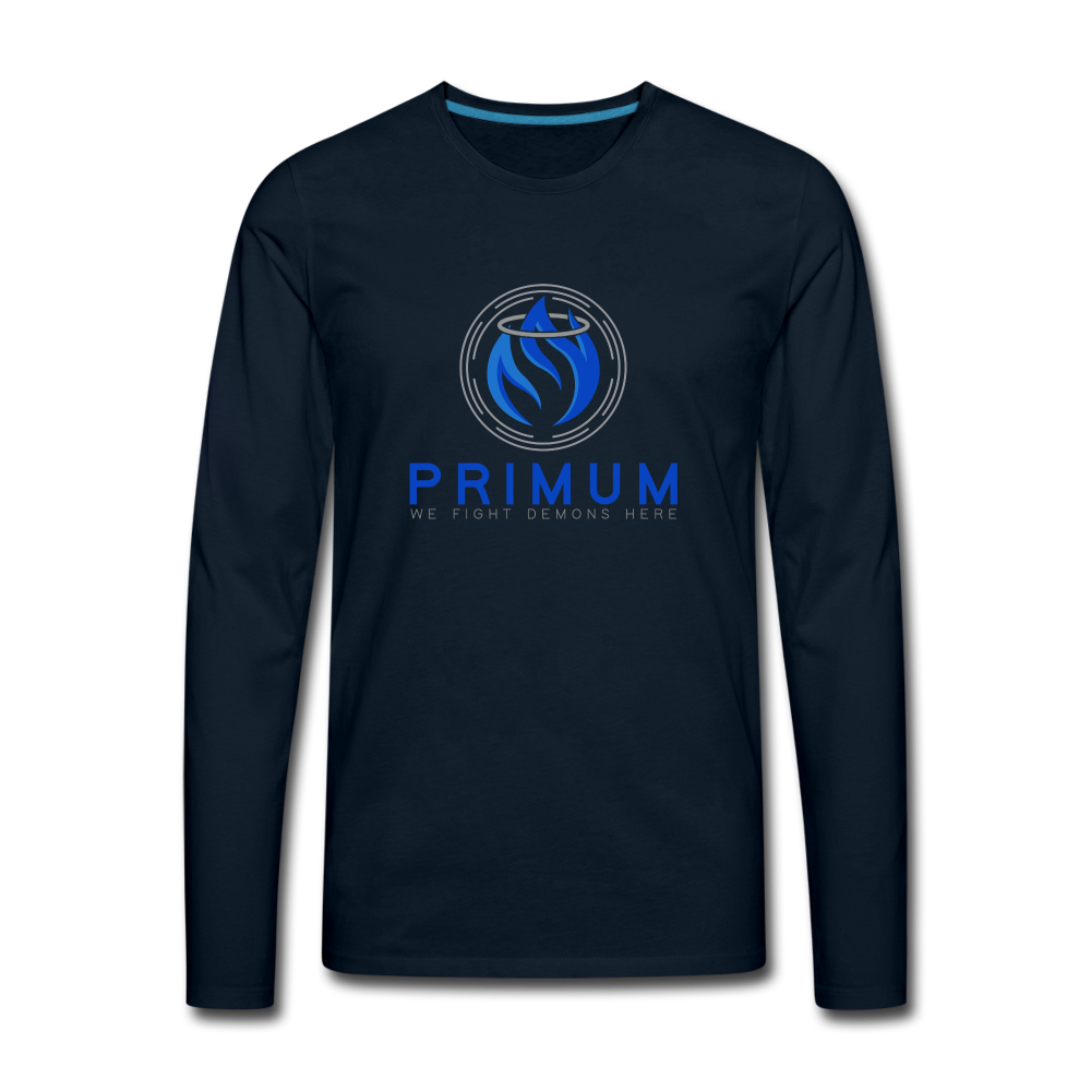 Men's Premium Long Sleeve T-Shirt - deep navy