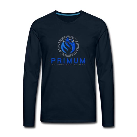 Men's Premium Long Sleeve T-Shirt - deep navy