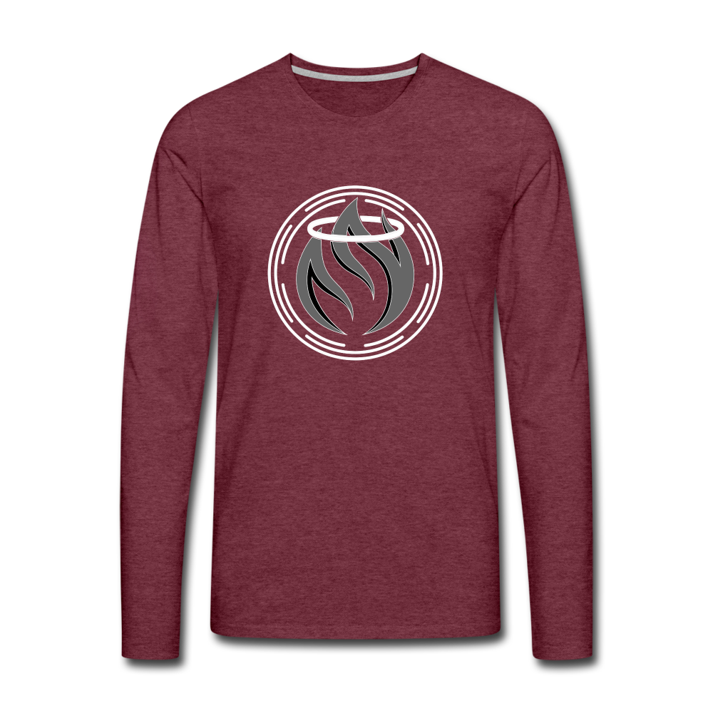 Men's Premium Long Sleeve T-Shirt - heather burgundy