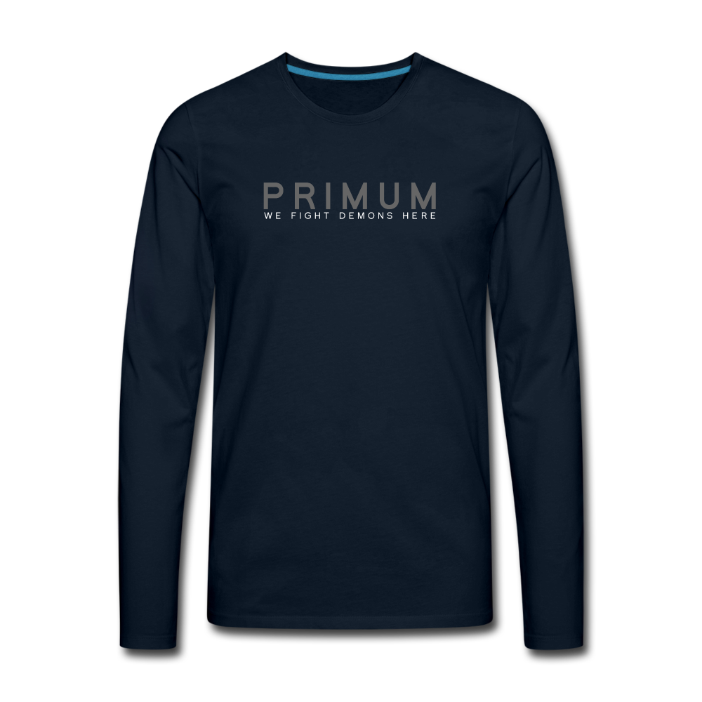 Men's Premium Long Sleeve T-Shirt - deep navy