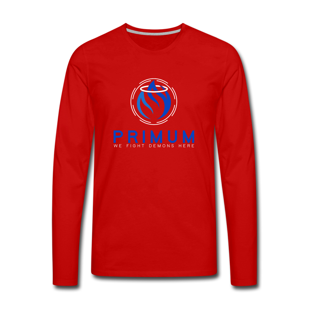 Men's Premium Long Sleeve T-Shirt - red