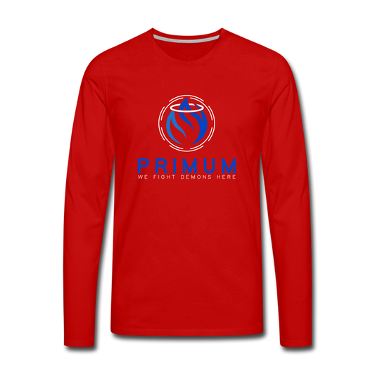 Men's Premium Long Sleeve T-Shirt - red