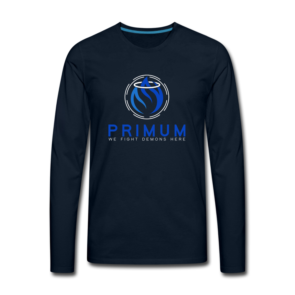 Men's Premium Long Sleeve T-Shirt - deep navy