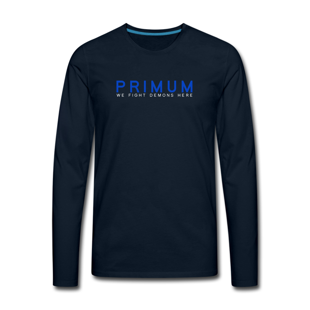 Men's Premium Long Sleeve T-Shirt - deep navy