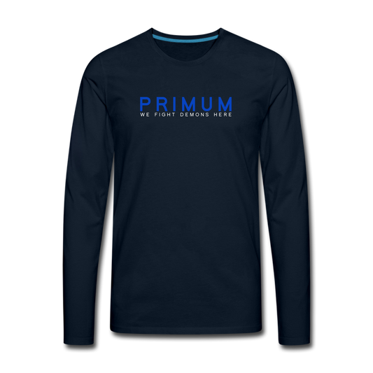 Men's Premium Long Sleeve T-Shirt - deep navy