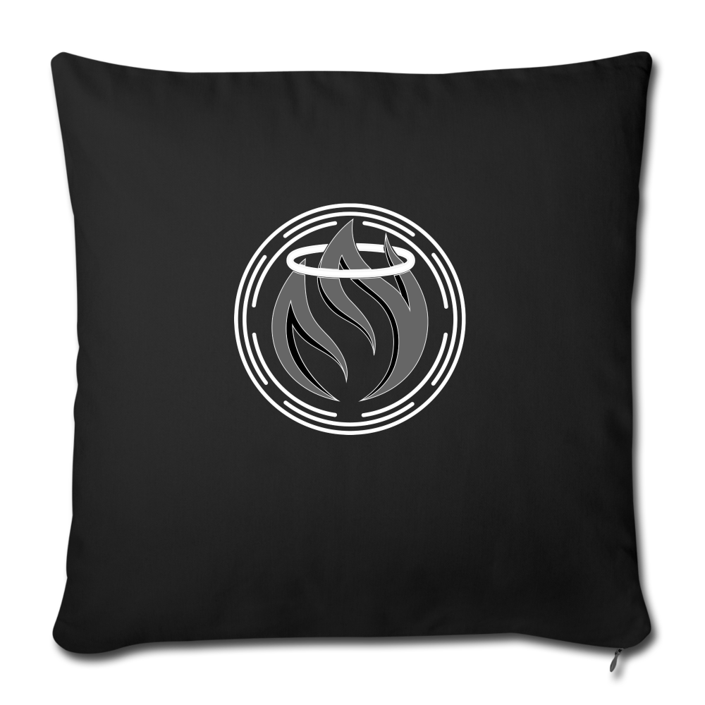 Throw Pillow Cover 18” x 18” - black