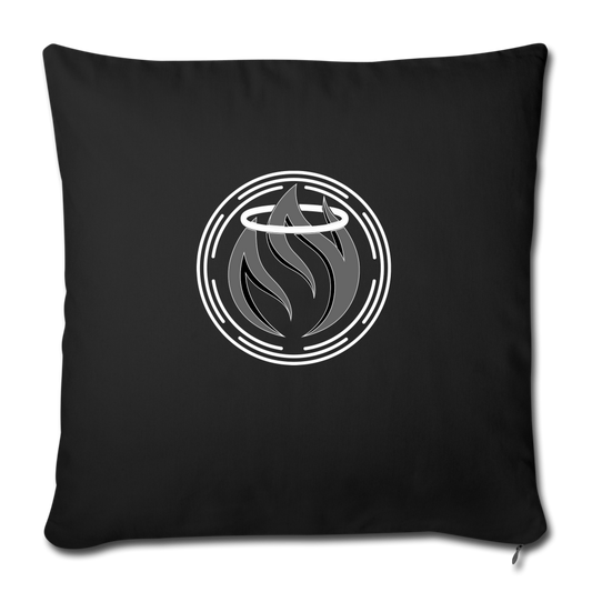 Throw Pillow Cover 18” x 18” - black