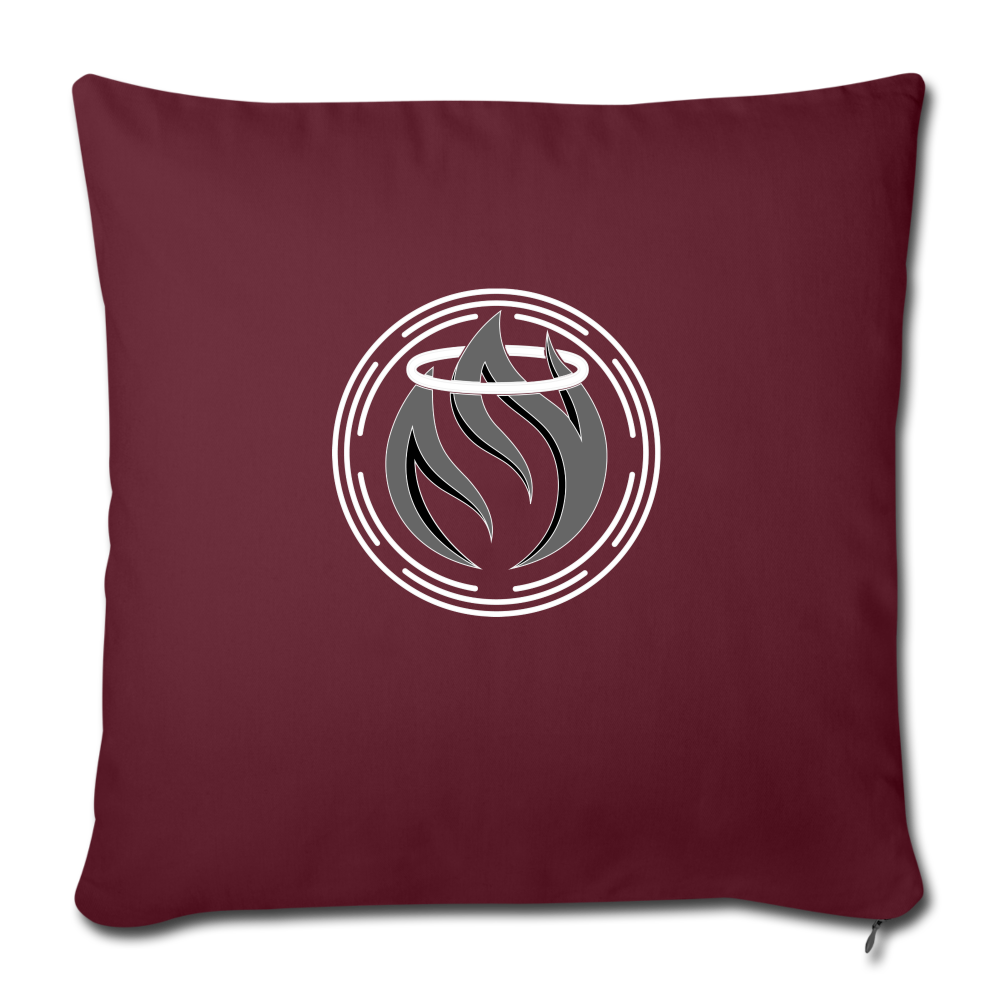 Throw Pillow Cover 18” x 18” - burgundy