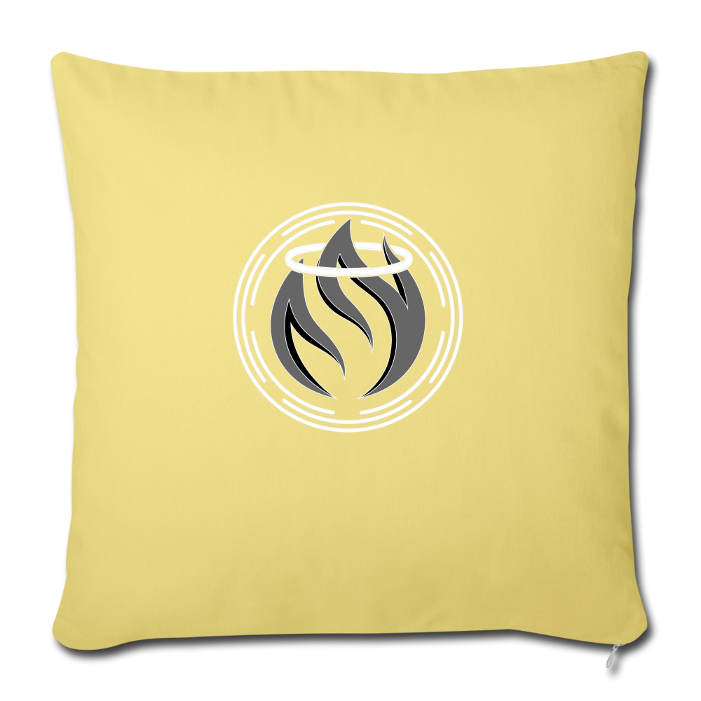 Throw Pillow Cover 18” x 18” - washed yellow