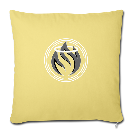 Throw Pillow Cover 18” x 18” - washed yellow