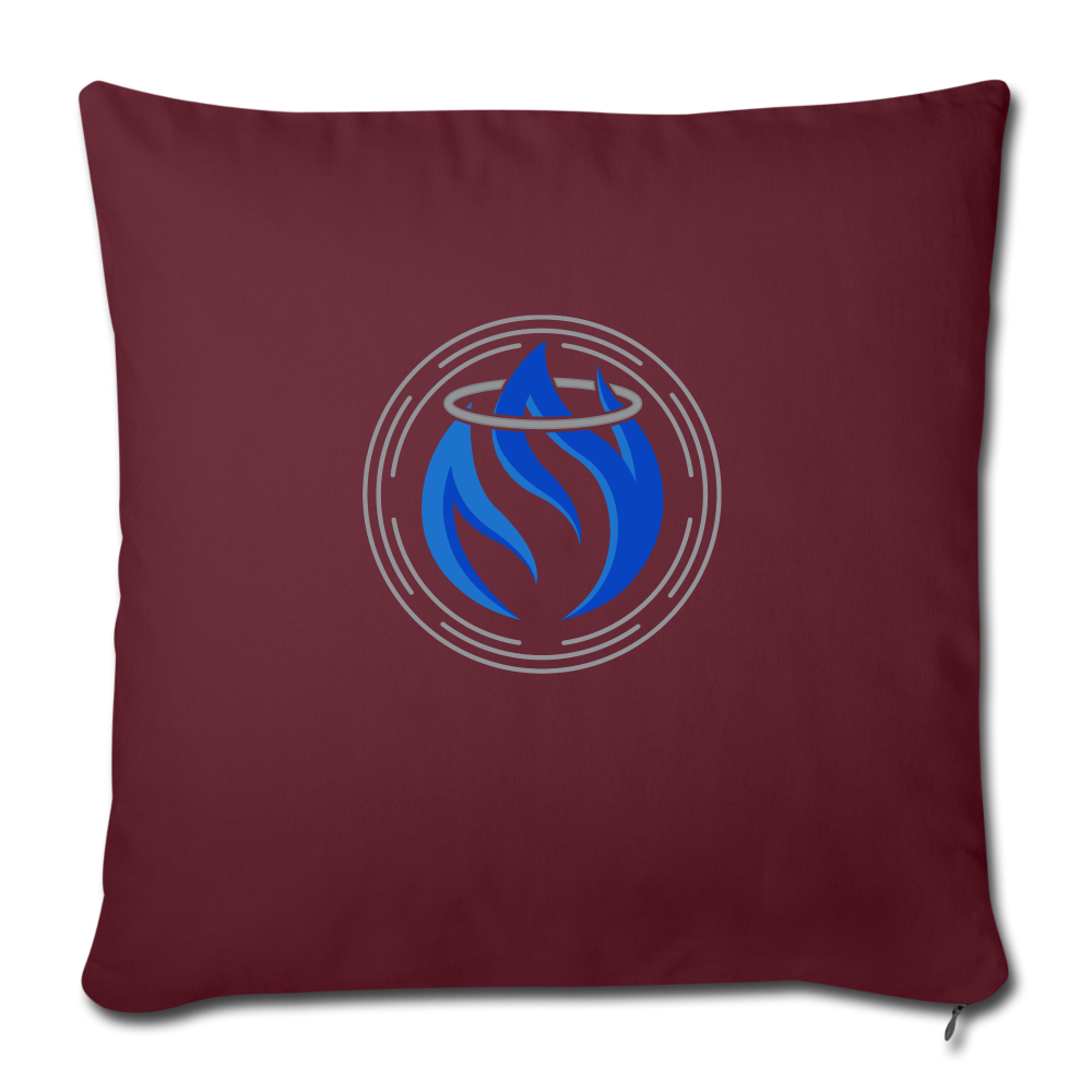 Throw Pillow Cover 18” x 18” - burgundy