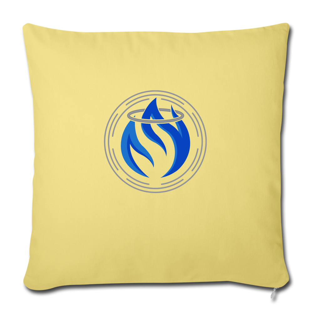 Throw Pillow Cover 18” x 18” - washed yellow