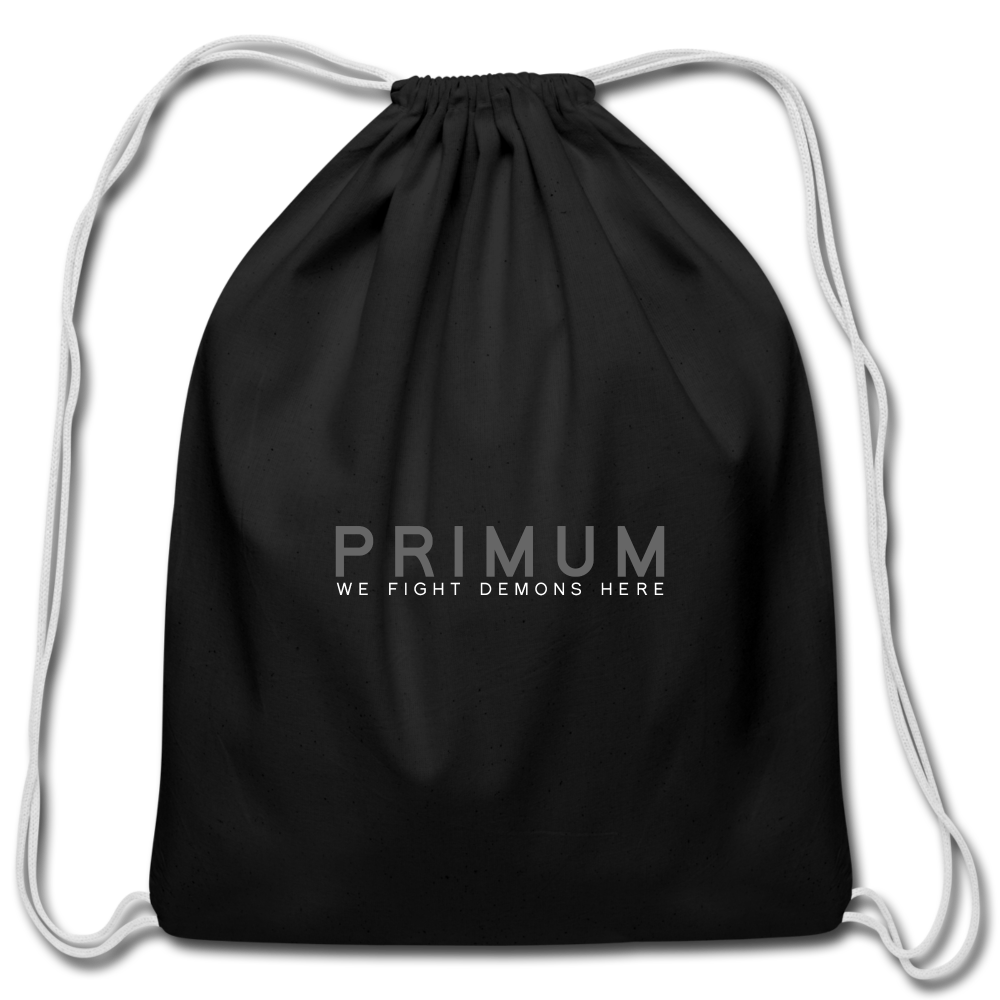 Cotton Drawstring Bag - black