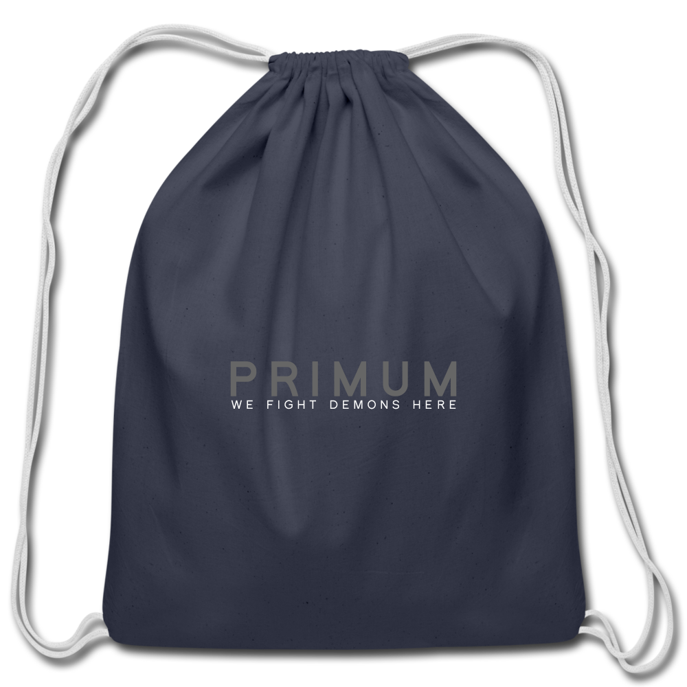 Cotton Drawstring Bag - navy