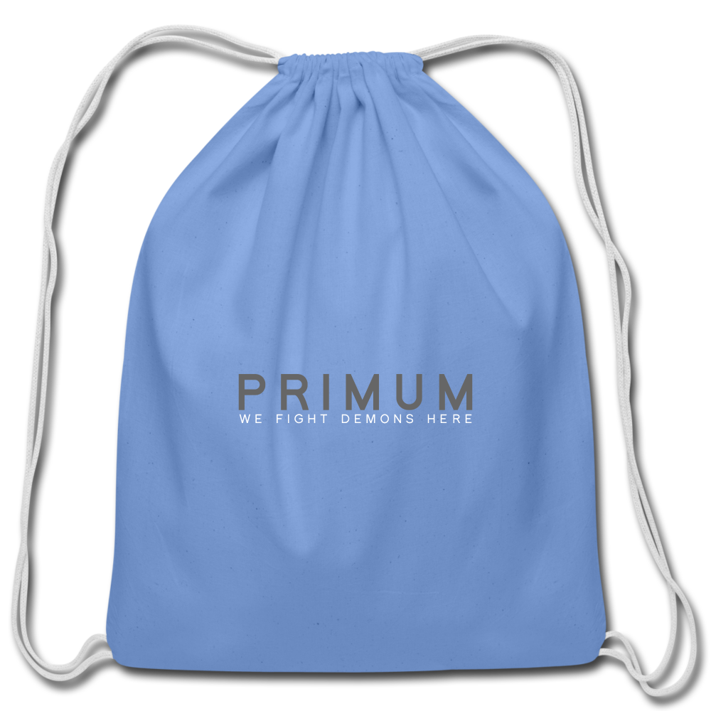 Cotton Drawstring Bag - carolina blue