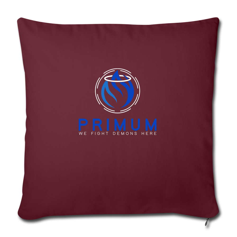 Throw Pillow Cover 18” x 18” - burgundy