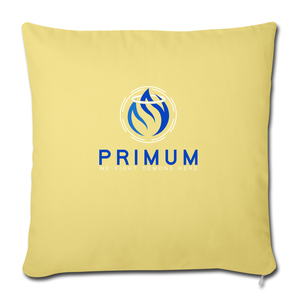 Throw Pillow Cover 18” x 18” - washed yellow