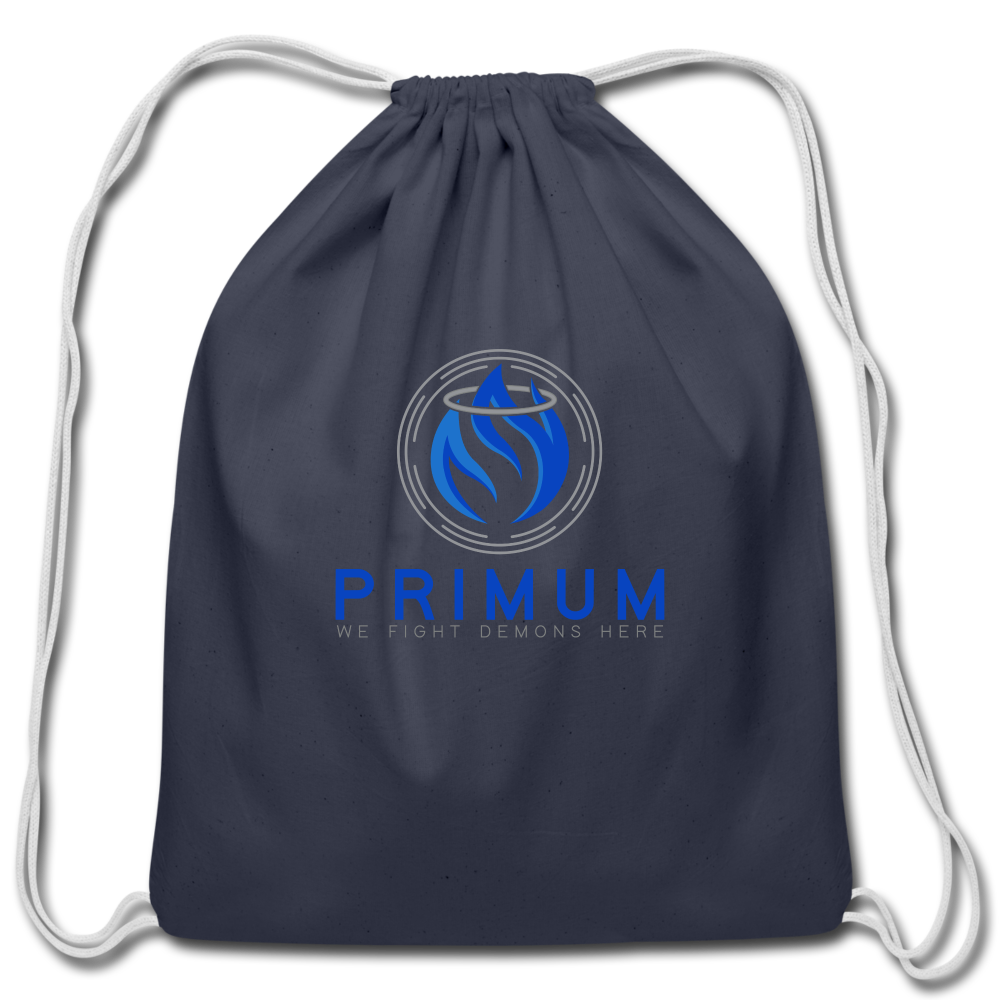 Cotton Drawstring Bag - navy