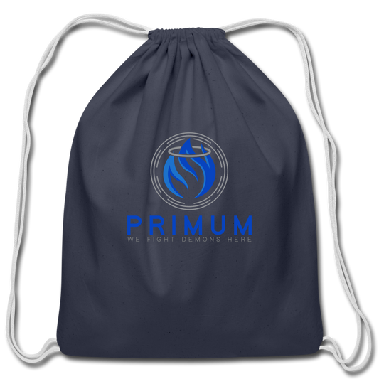 Cotton Drawstring Bag - navy