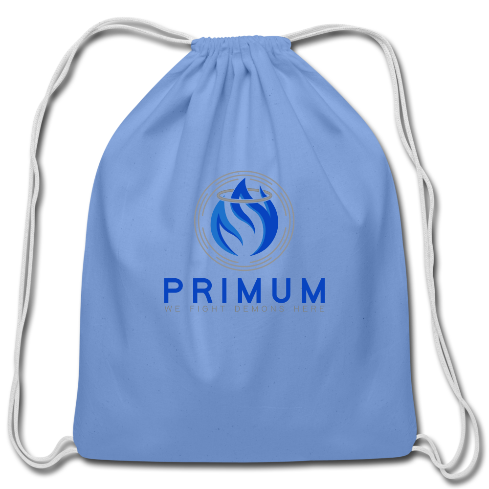 Cotton Drawstring Bag - carolina blue