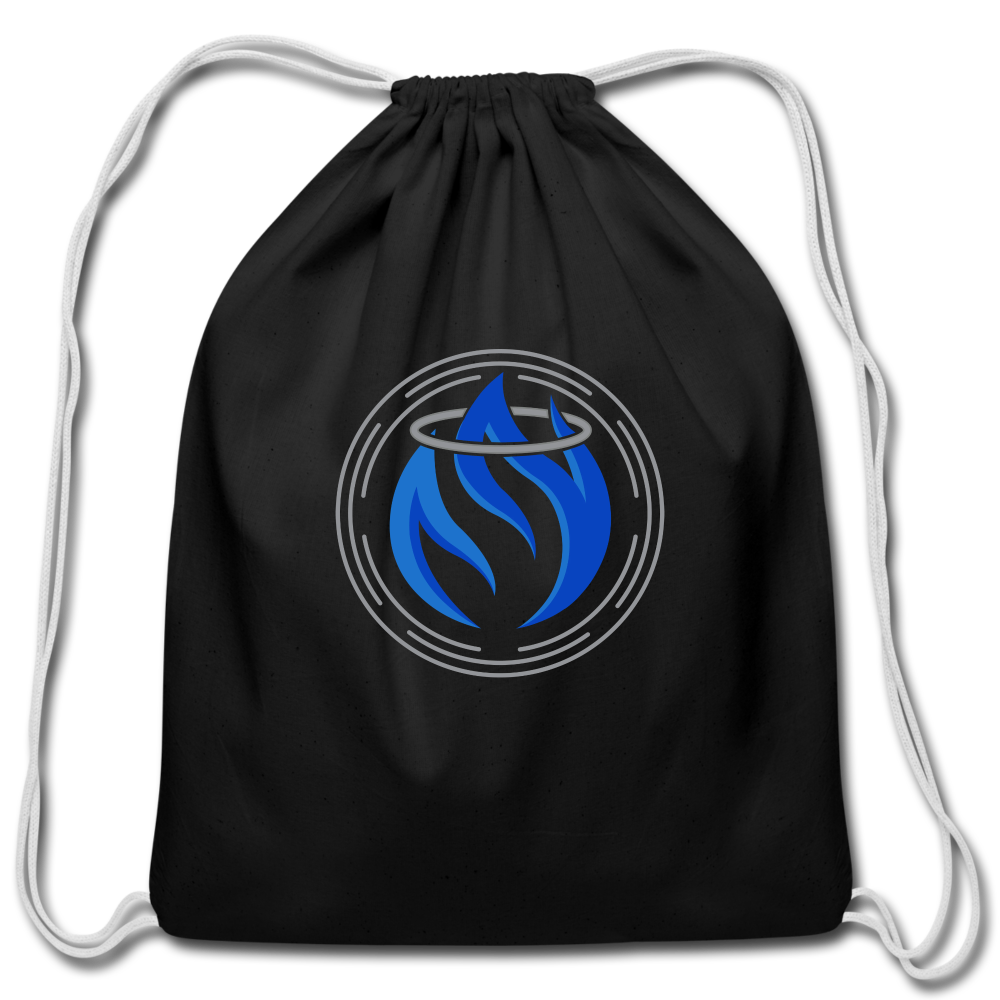 Cotton Drawstring Bag - black