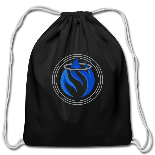 Cotton Drawstring Bag - black