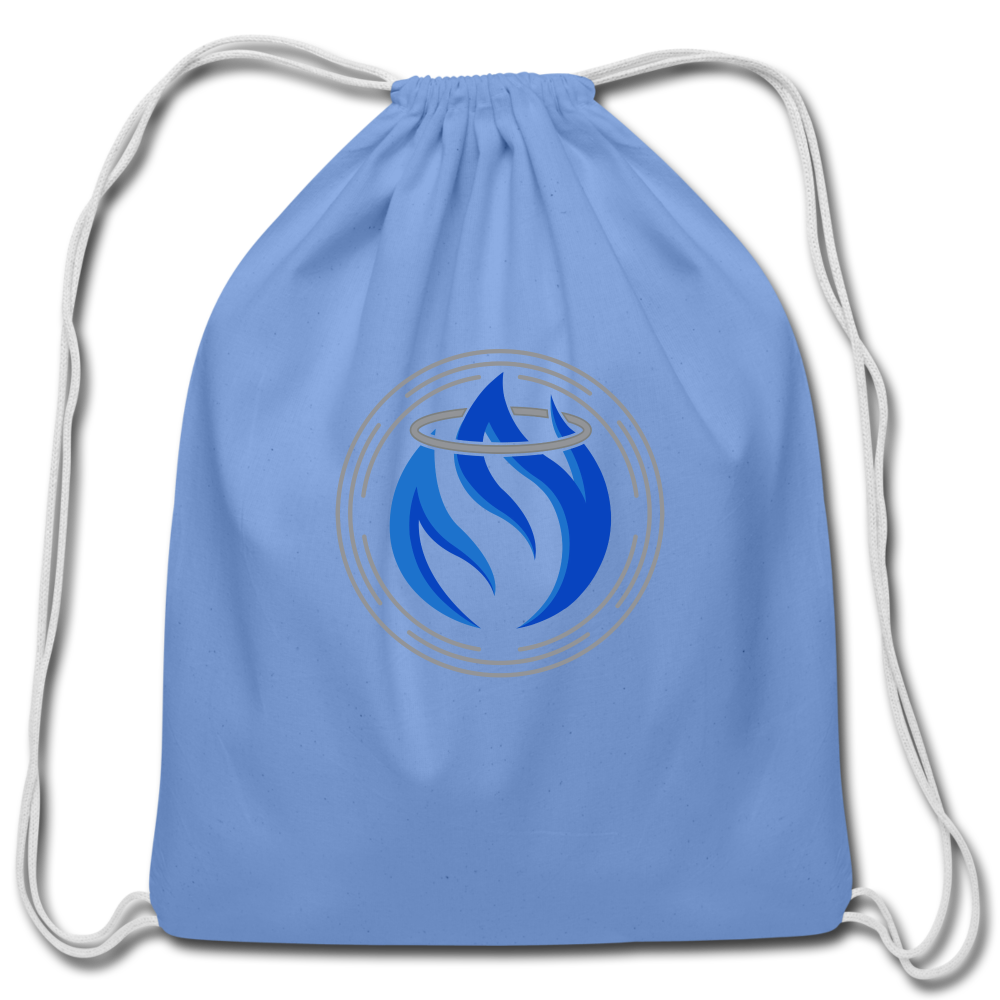 Cotton Drawstring Bag - carolina blue