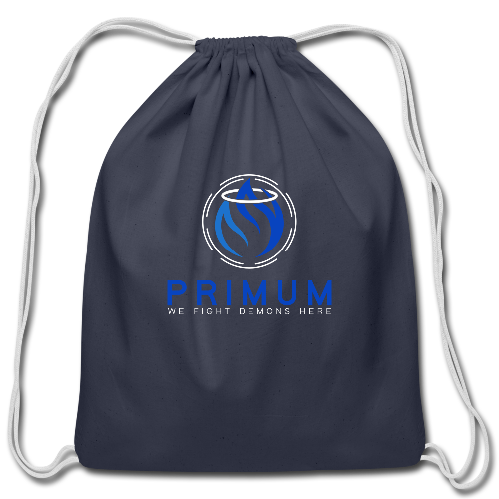 Cotton Drawstring Bag - navy