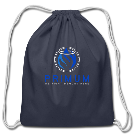 Cotton Drawstring Bag - navy