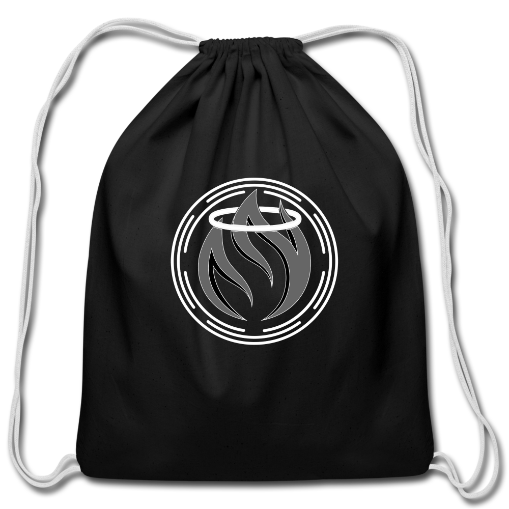 Cotton Drawstring Bag - black