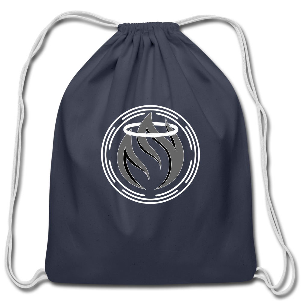 Cotton Drawstring Bag - navy