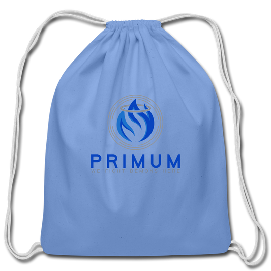 Cotton Drawstring Bag - carolina blue